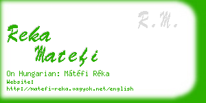 reka matefi business card